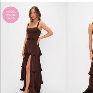 Show Me Your MuMu Chocolate Brown Maxi Dress